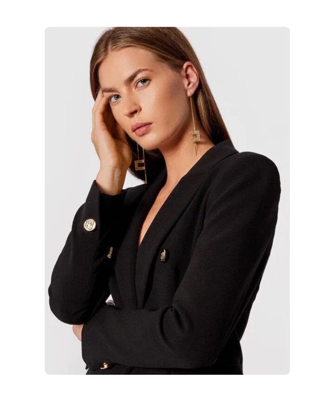 LIU JO Черное вискозное пальто, фото 6