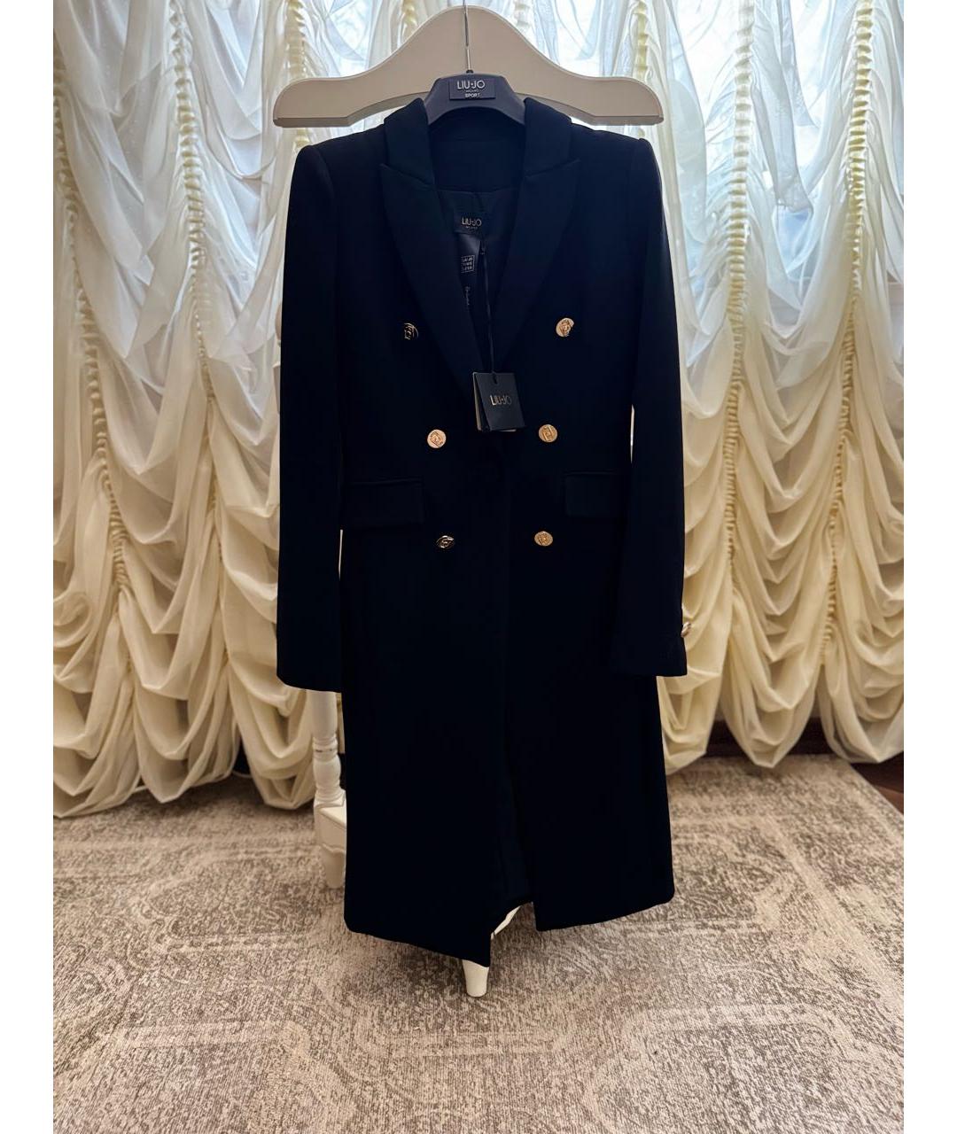 LIU JO Черное вискозное пальто, фото 4