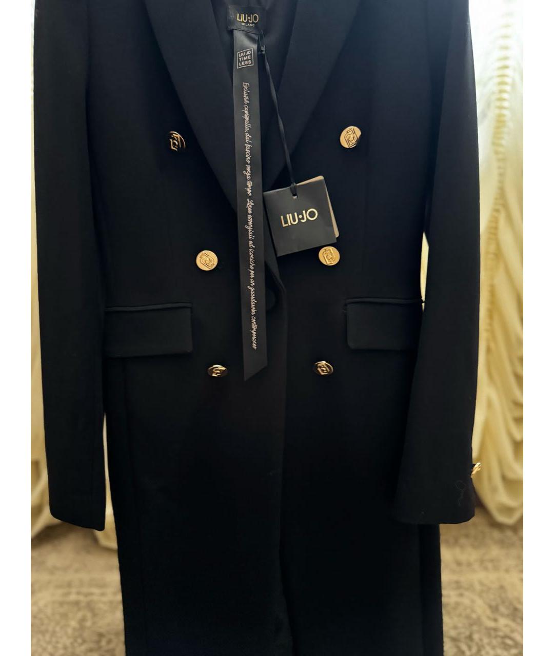 LIU JO Черное вискозное пальто, фото 3