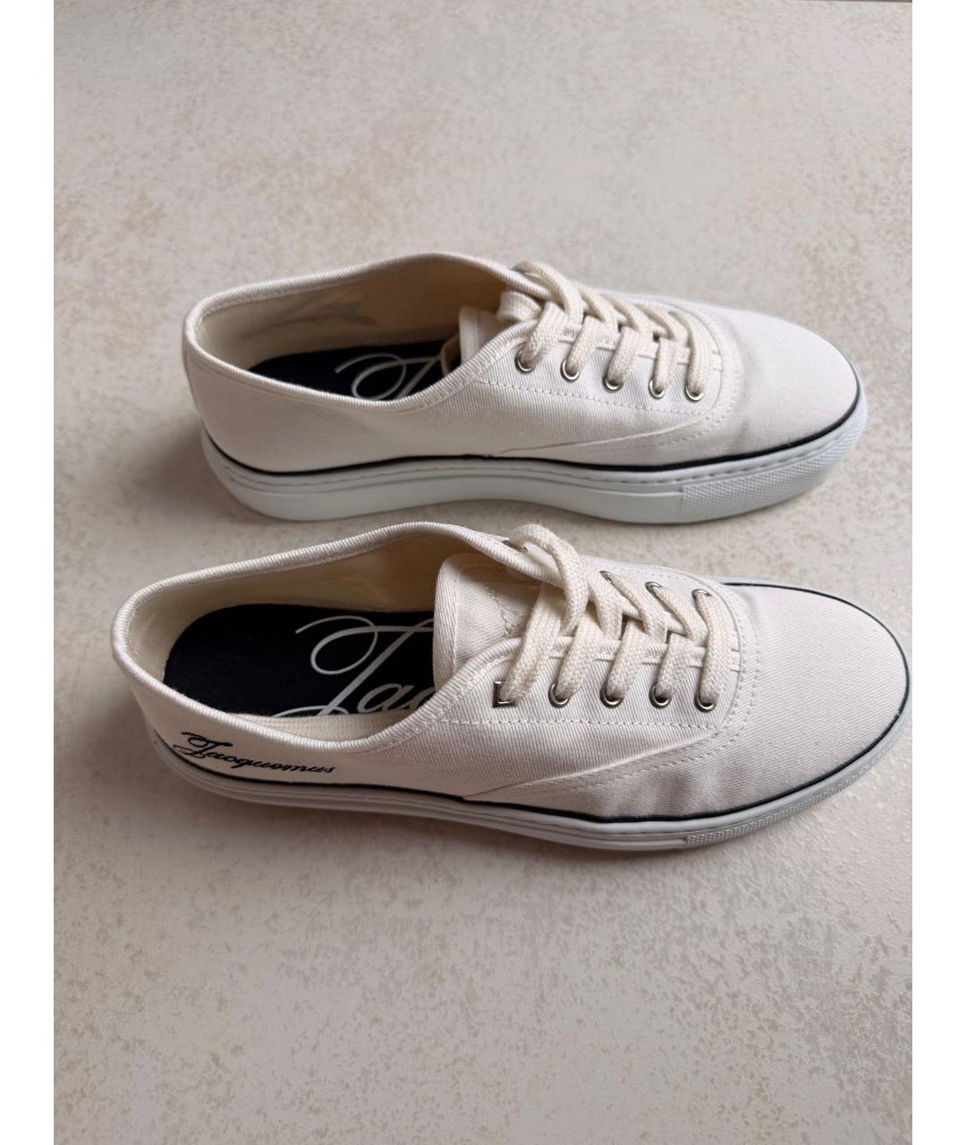 JACQUEMUS Белые текстильные кеды, фото 3