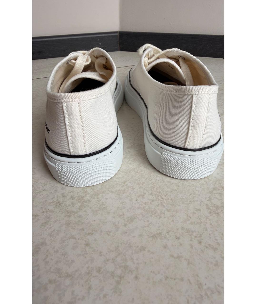 JACQUEMUS Белые текстильные кеды, фото 4