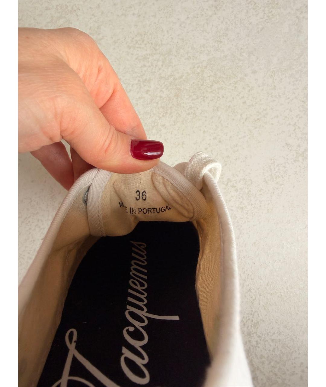 JACQUEMUS Белые текстильные кеды, фото 8