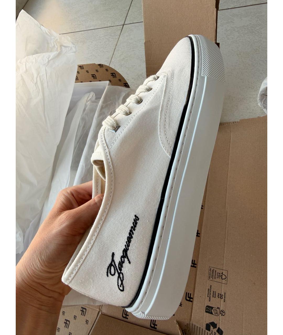 JACQUEMUS Белые текстильные кеды, фото 7