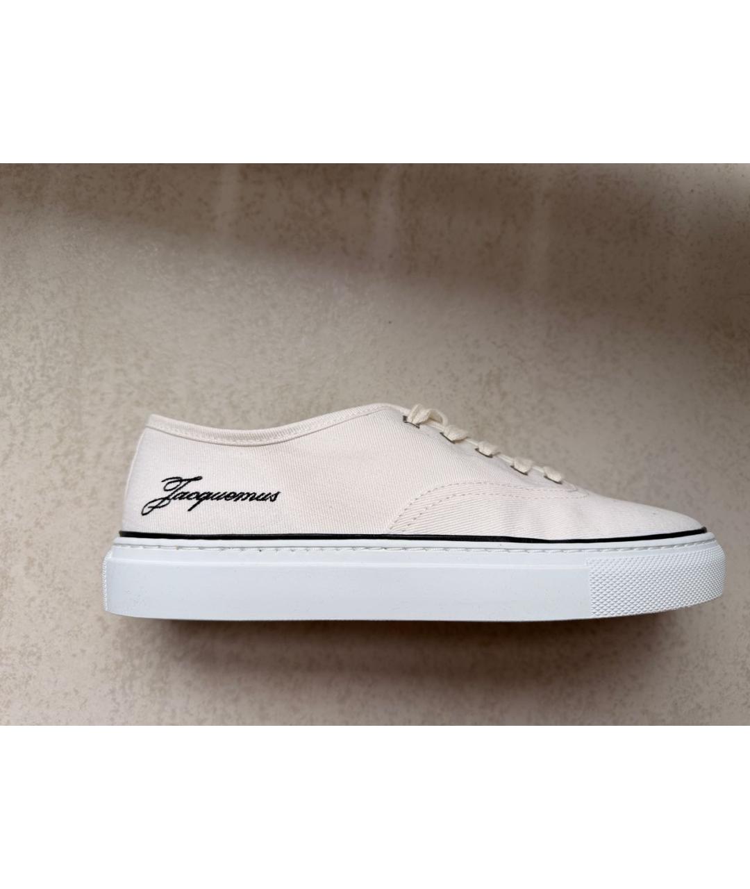 JACQUEMUS Белые текстильные кеды, фото 9