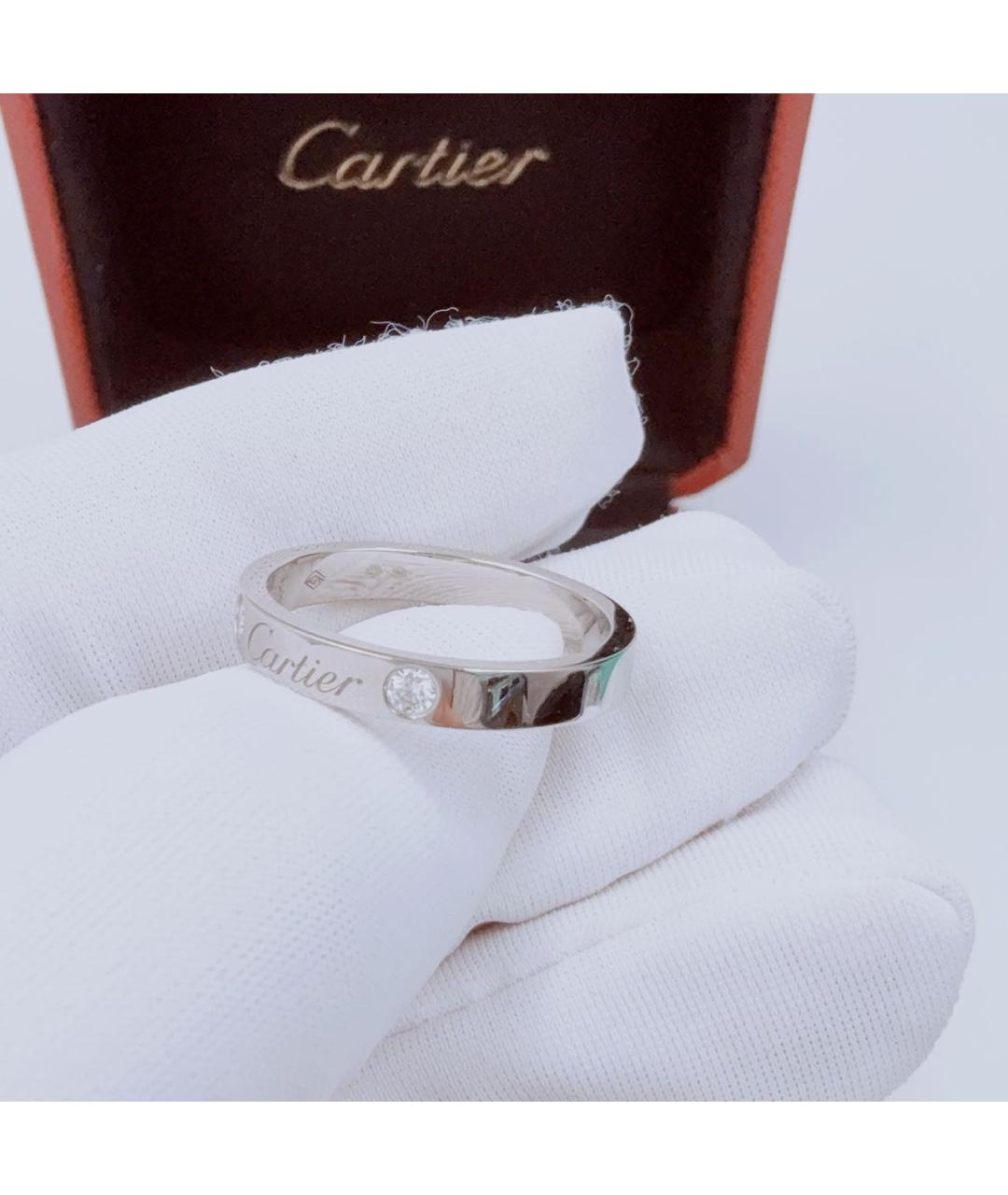 CARTIER Белое платиновое кольцо, фото 4