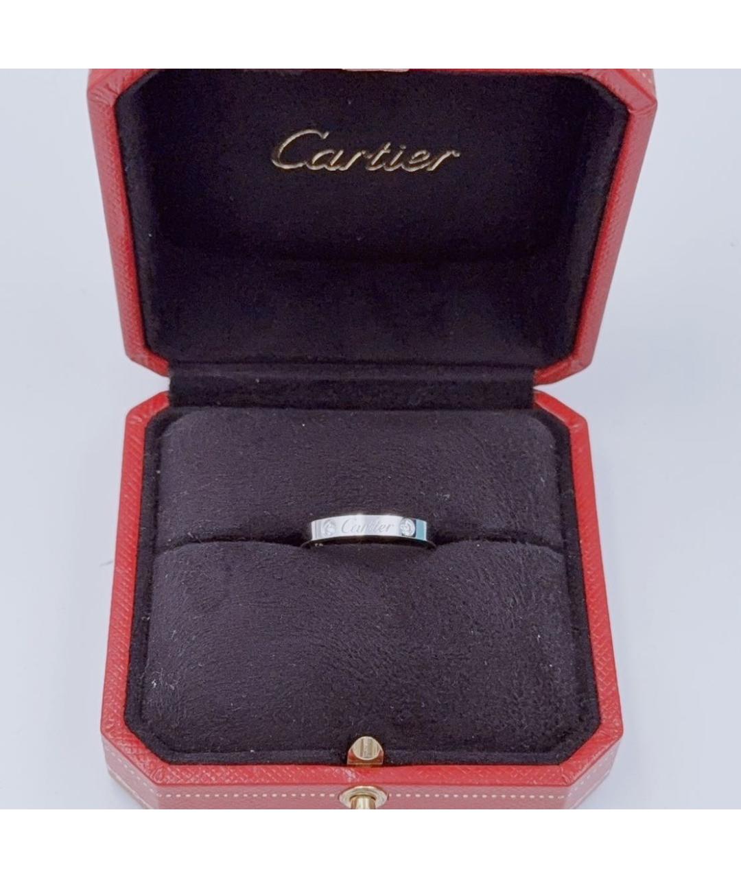 CARTIER Белое платиновое кольцо, фото 7