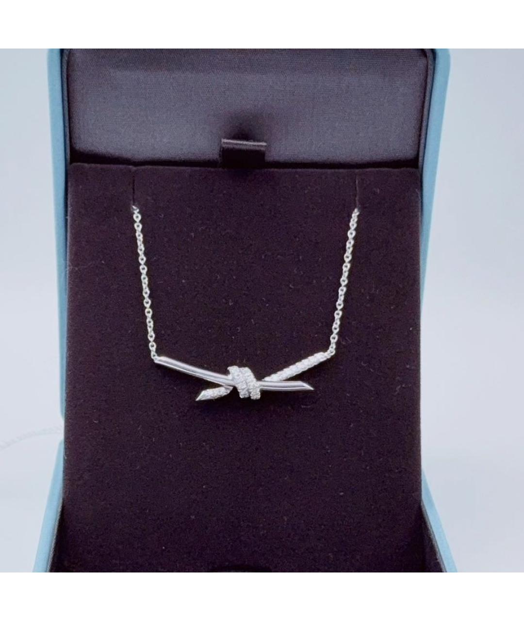 TIFFANY&CO Серебряное колье из белого золота, фото 3