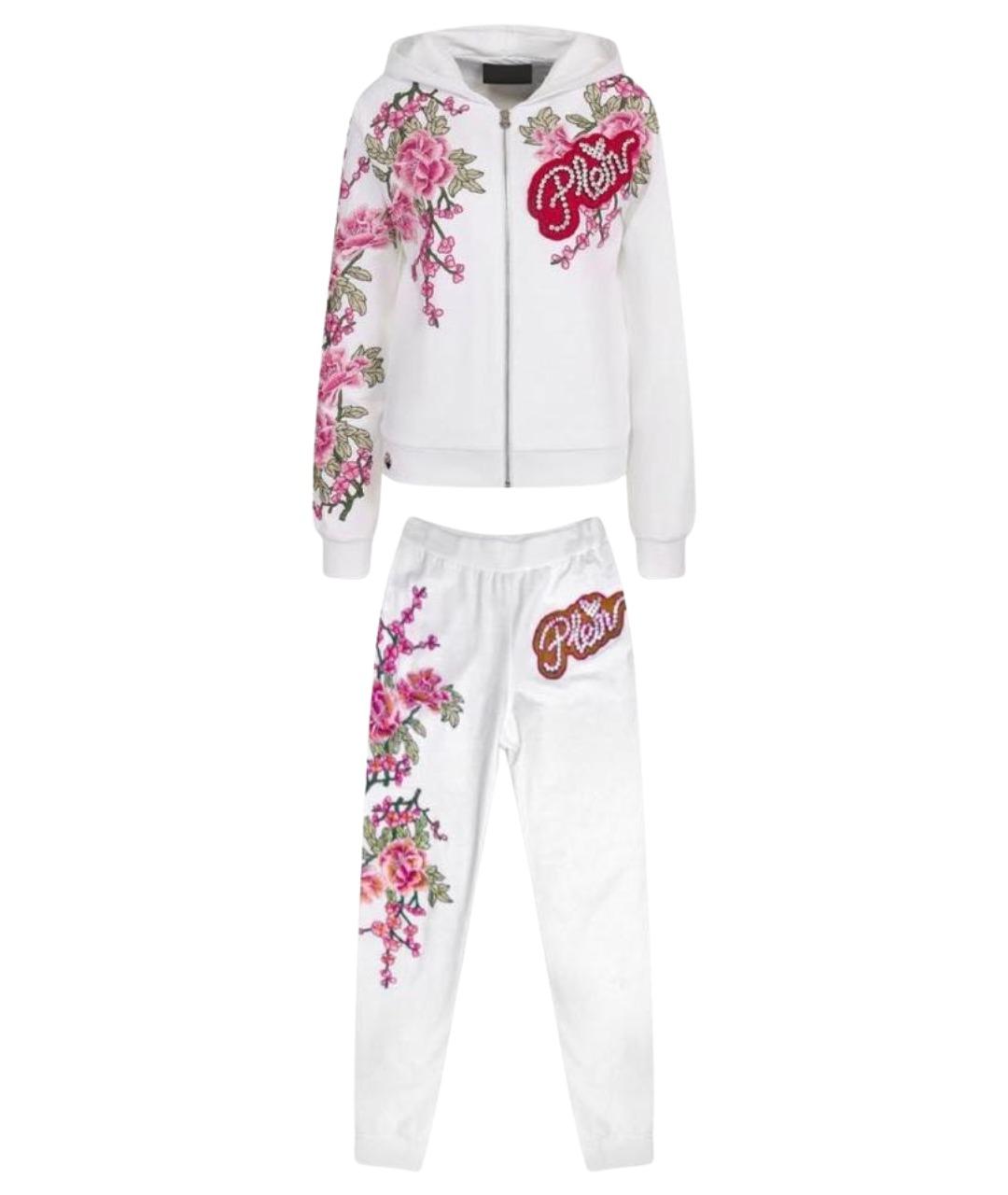 PHILIPP PLEIN Белый хлопко-эластановый спортивные костюмы, фото 1