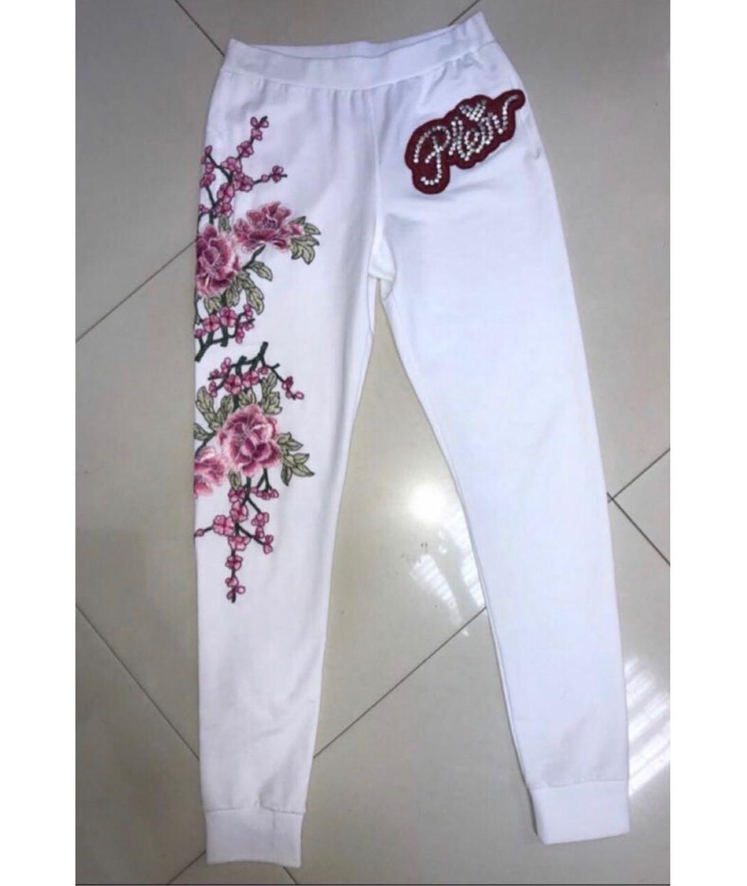 PHILIPP PLEIN Белый хлопко-эластановый спортивные костюмы, фото 3