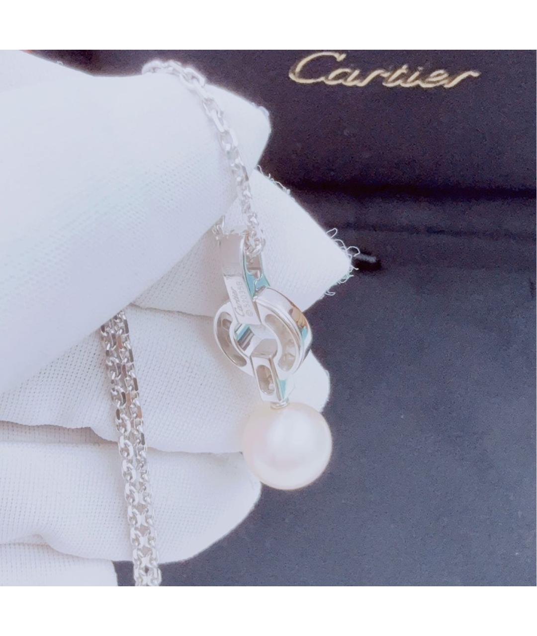 CARTIER Серебряное колье из белого золота, фото 5