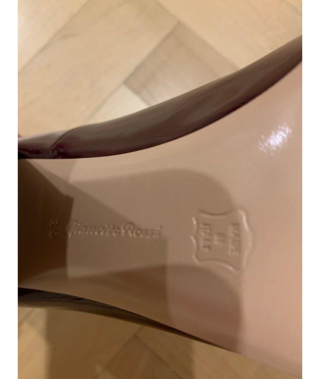 GIANVITO ROSSI Бордовые кожаные туфли, фото 6