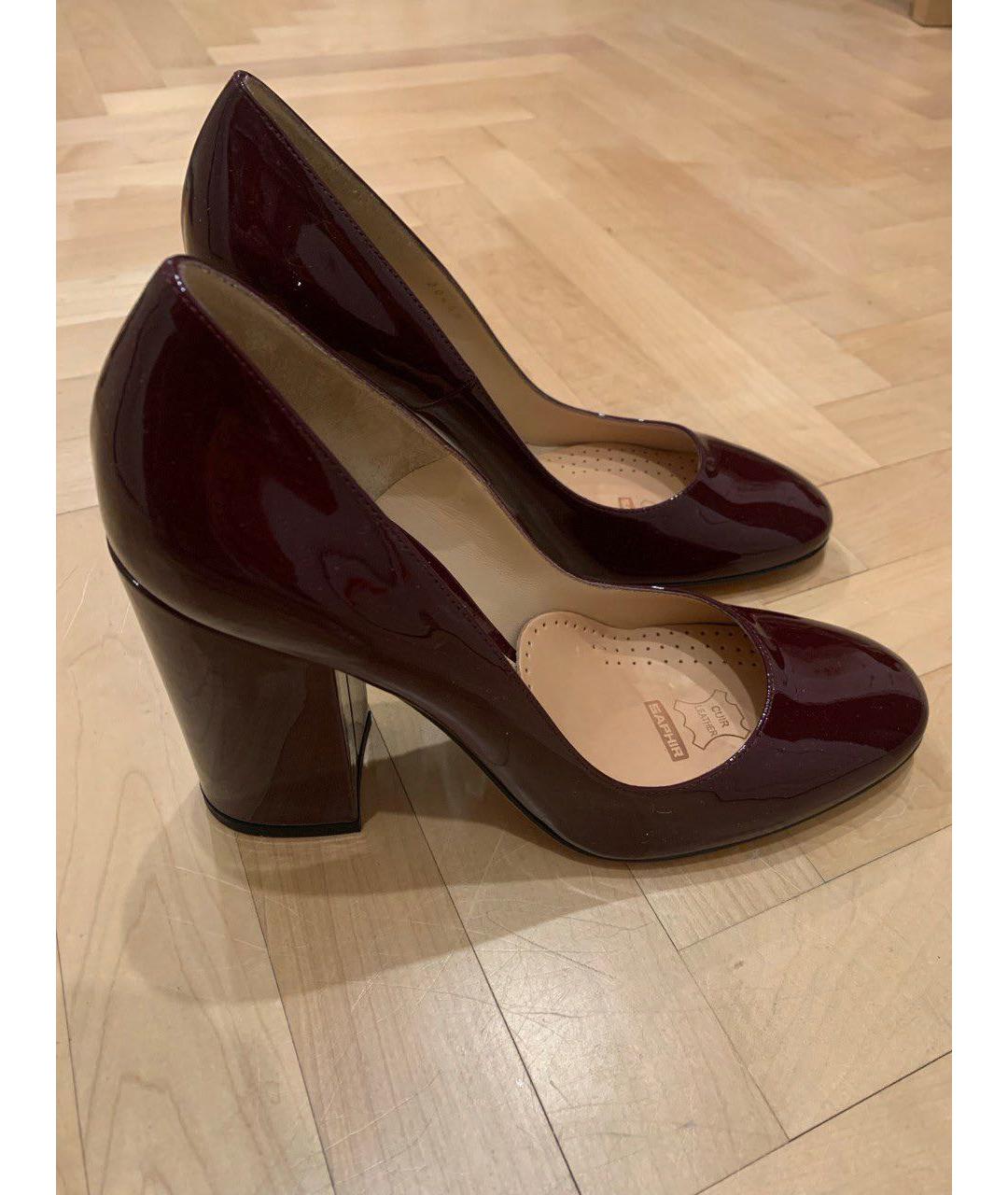 GIANVITO ROSSI Бордовые кожаные туфли, фото 7