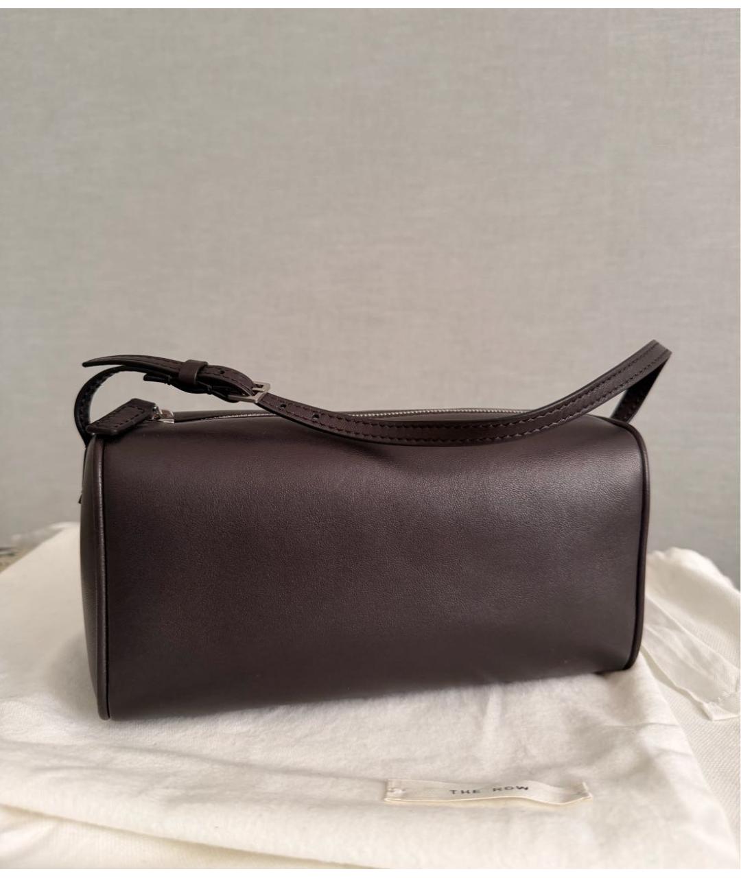 THE ROW Коричневая кожаная сумка с короткими ручками, фото 6