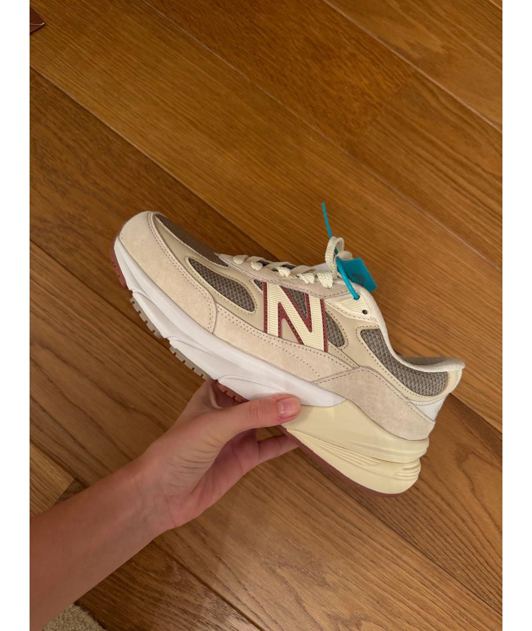 LORO PIANA Бежевые замшевые кеды, фото 3