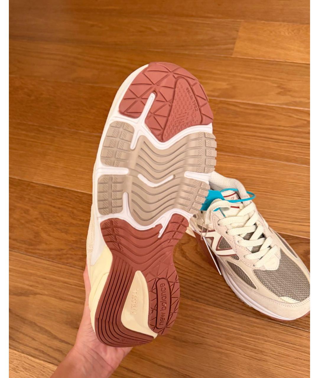 LORO PIANA Бежевые замшевые кеды, фото 4