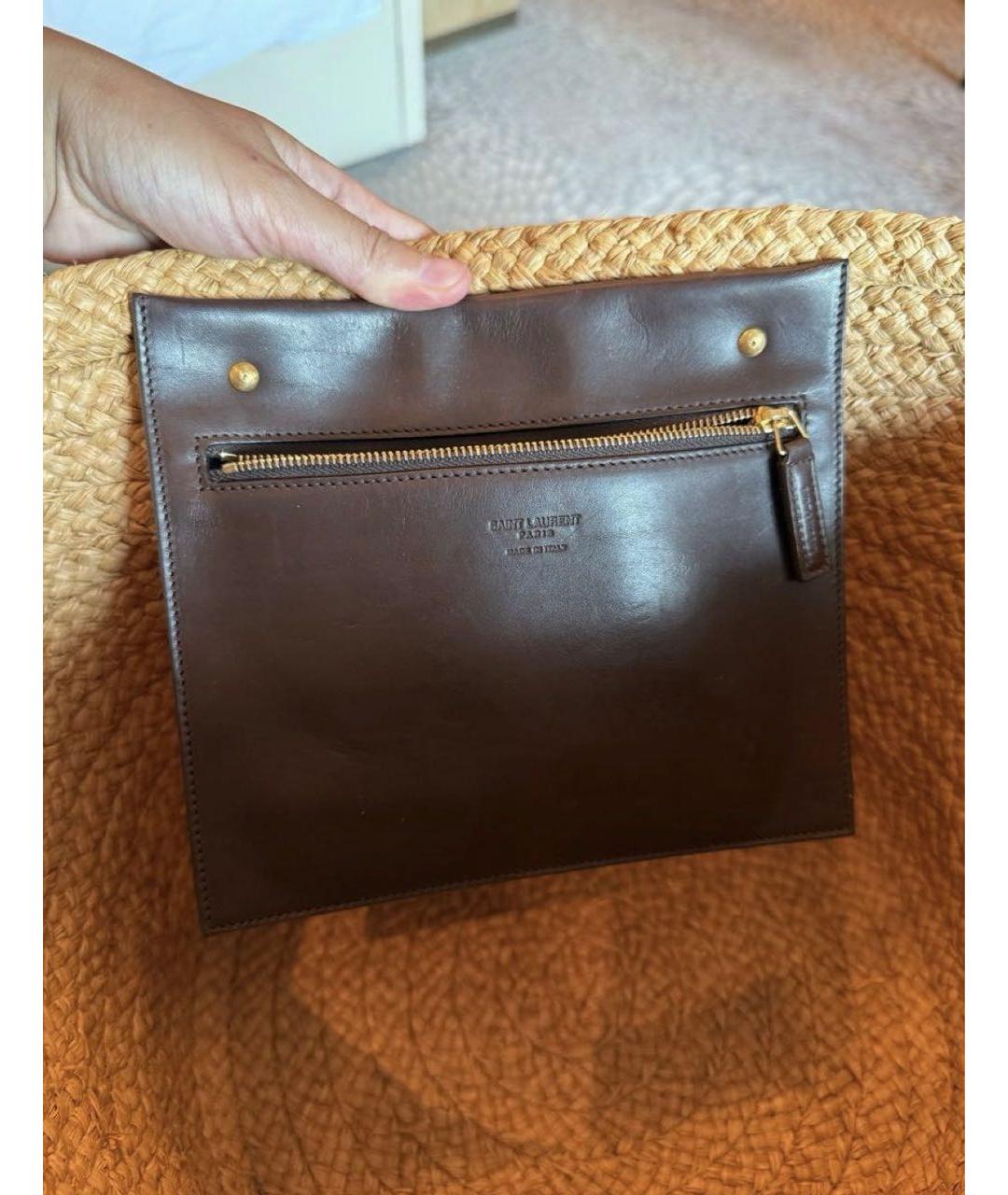 SAINT LAURENT Бежевая пелетеная пляжная сумка, фото 4