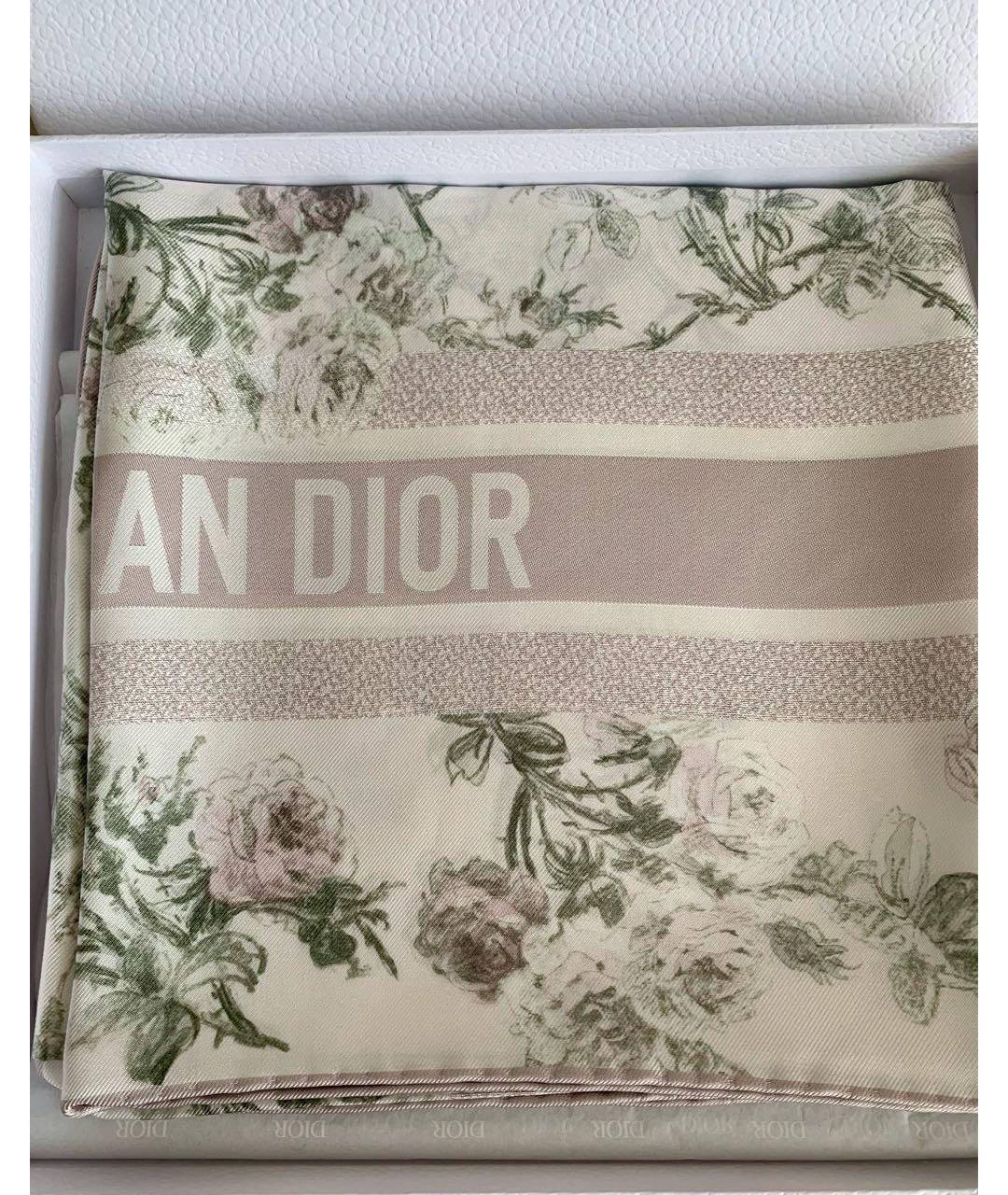 CHRISTIAN DIOR Розовый шелковый платок, фото 4