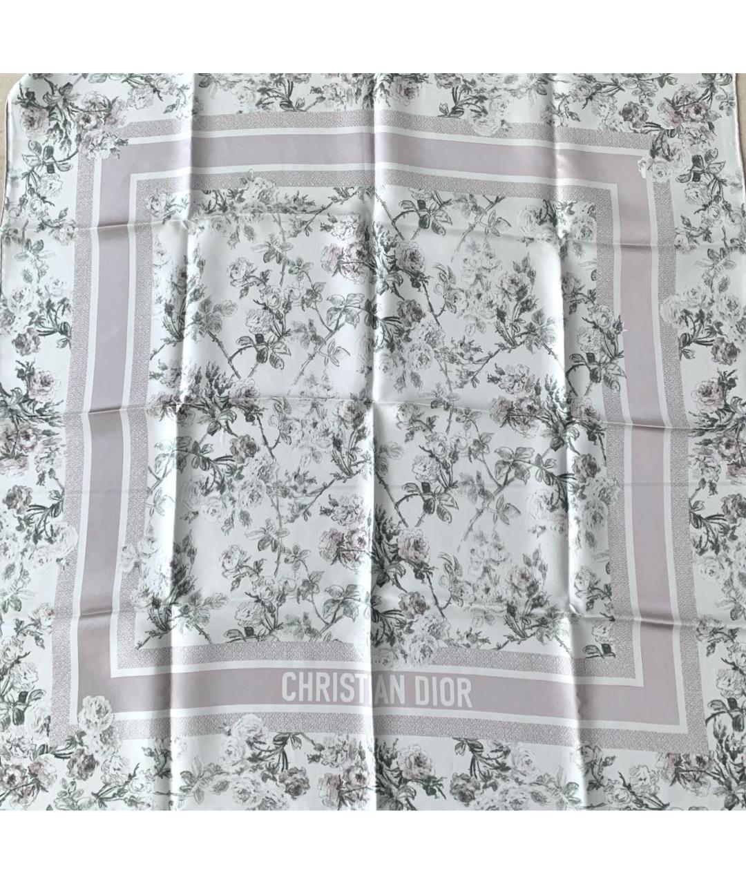 CHRISTIAN DIOR Розовый шелковый платок, фото 2