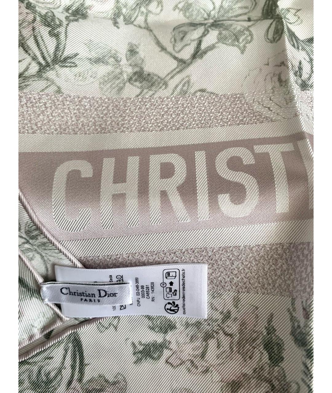 CHRISTIAN DIOR Розовый шелковый платок, фото 3