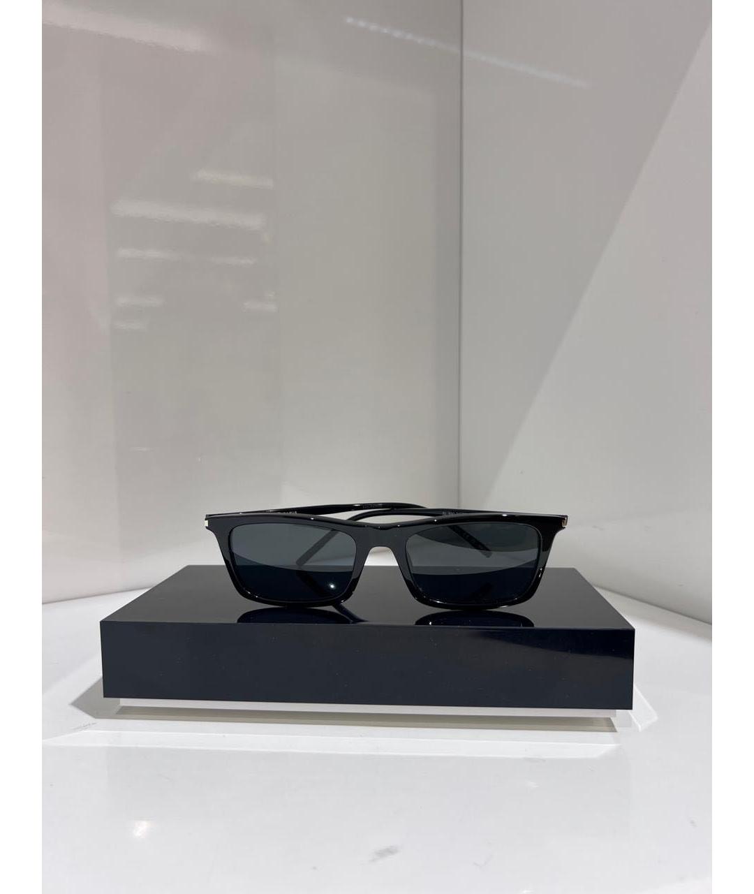 SAINT LAURENT Черные пластиковые солнцезащитные очки, фото 2