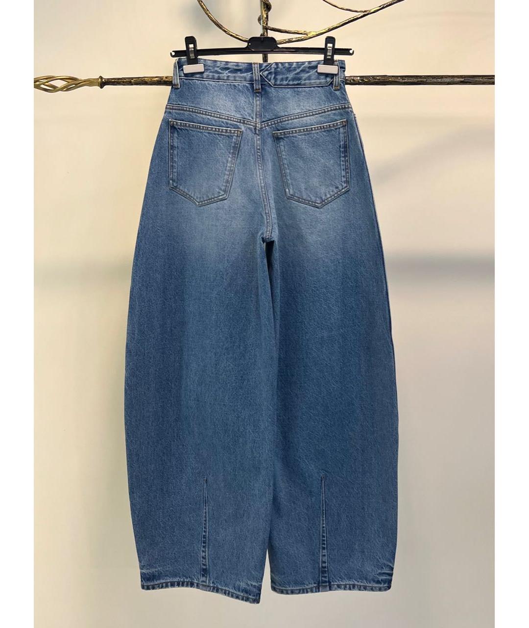 JACQUEMUS Голубые хлопковые прямые джинсы, фото 2