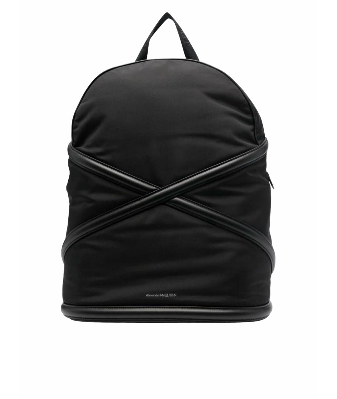 ALEXANDER MCQUEEN Черный кожаный рюкзак, фото 1
