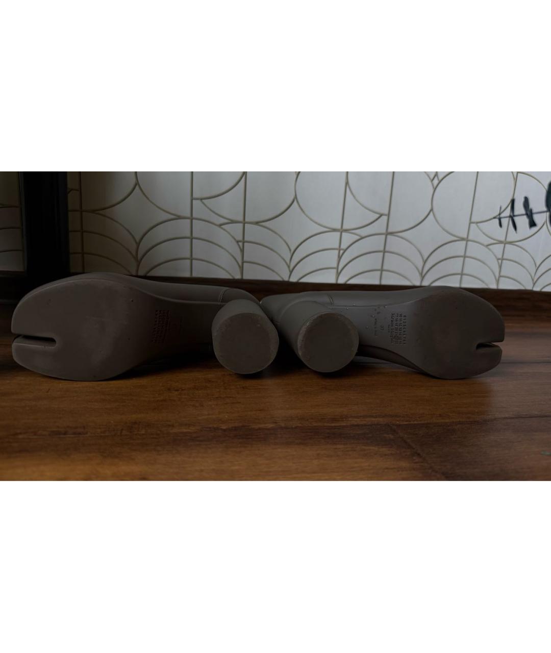 MAISON MARGIELA Антрацитовые резиновые ботильоны, фото 5