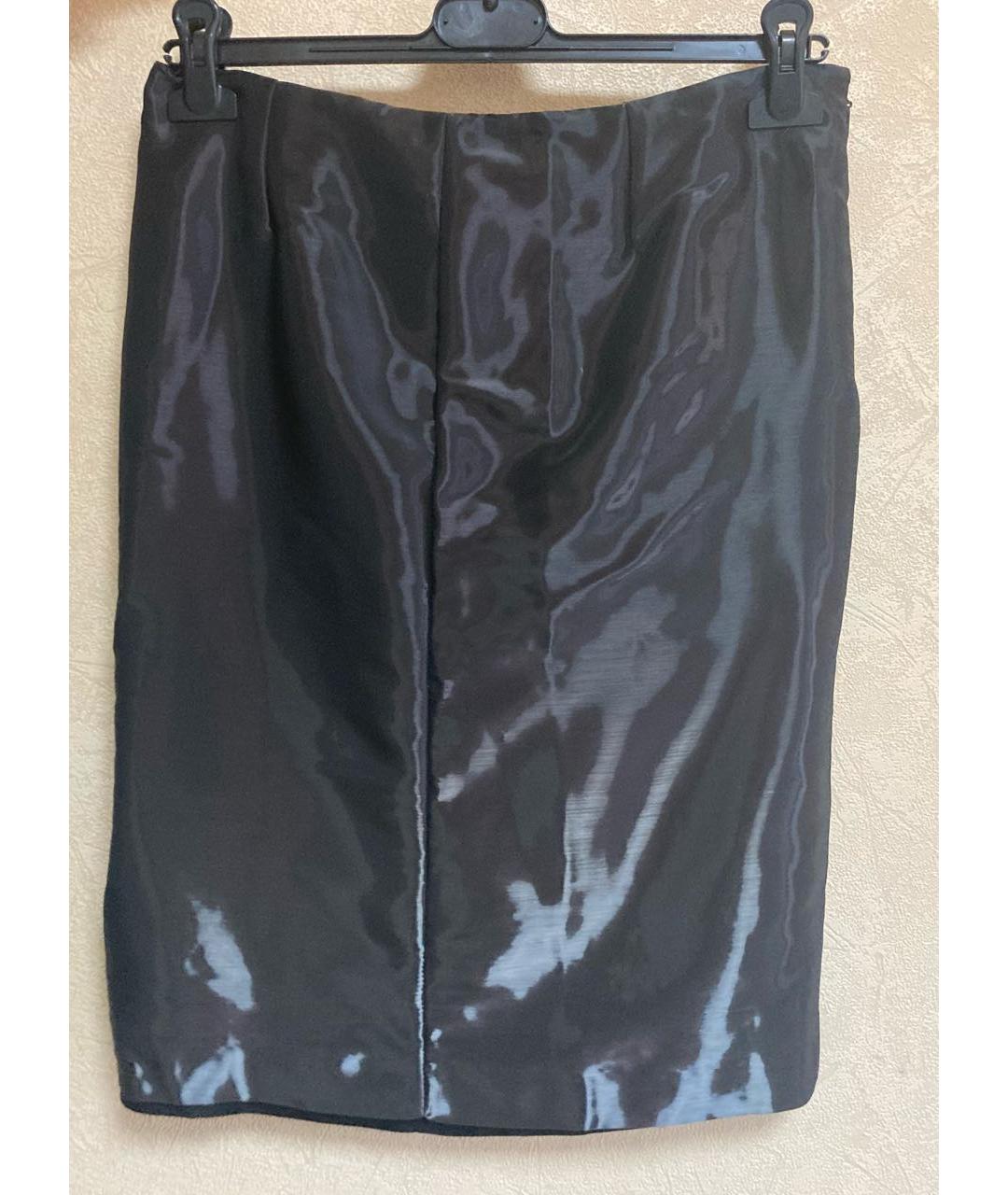 GUCCI Черная ацетатная юбка миди, фото 2