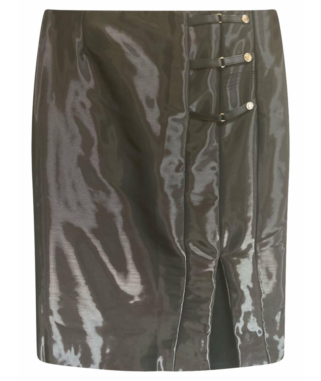 GUCCI Черная ацетатная юбка миди, фото 1