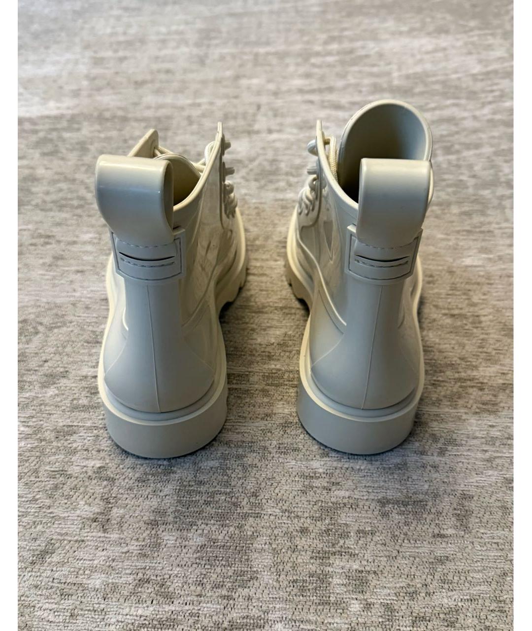 BOTTEGA VENETA Бежевые резиновые ботинки, фото 3
