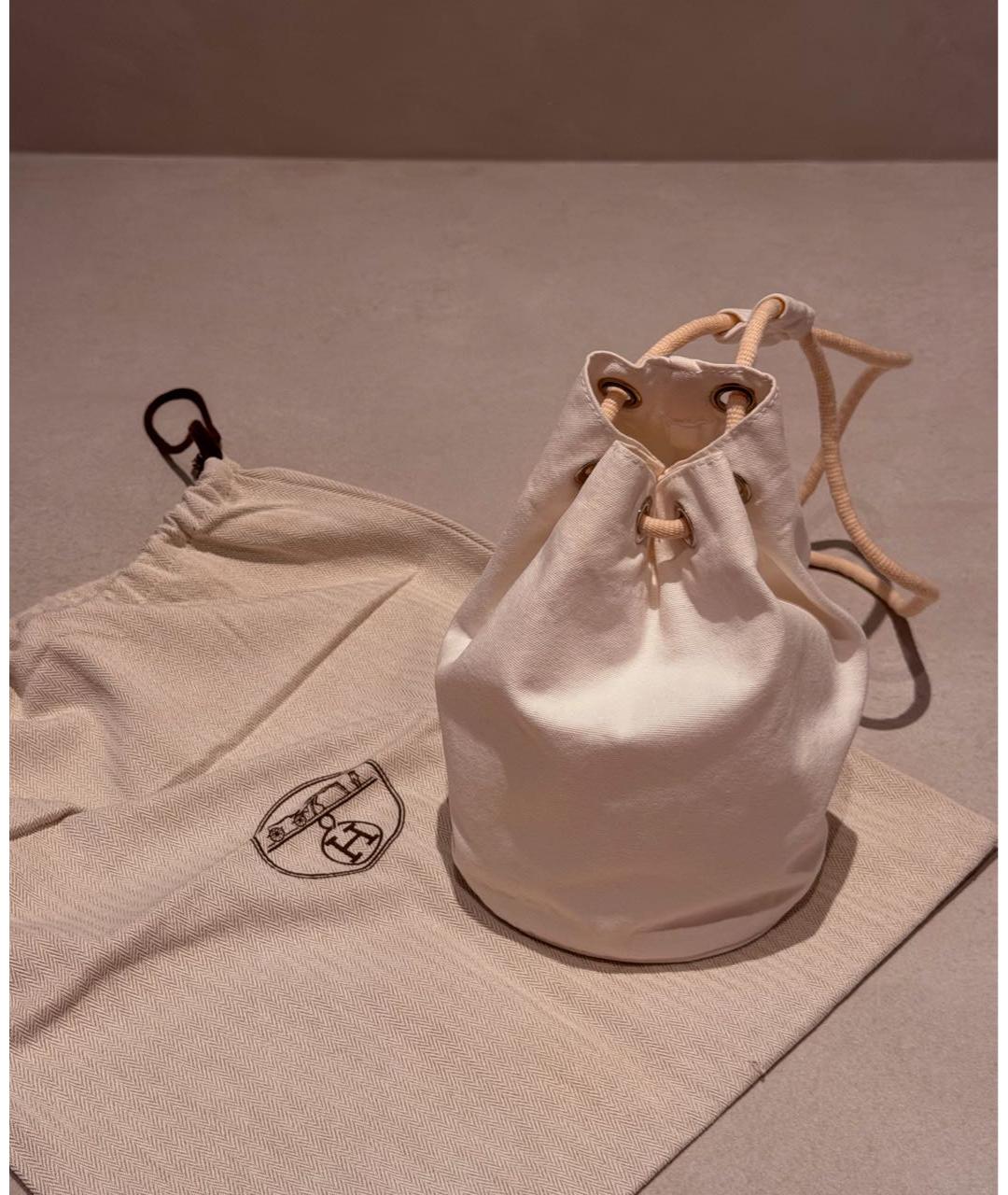 HERMES Белый рюкзак, фото 9
