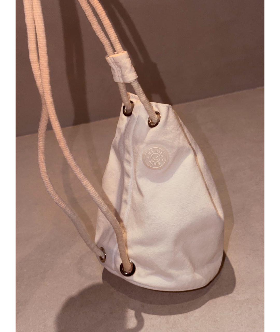 HERMES Белый рюкзак, фото 5