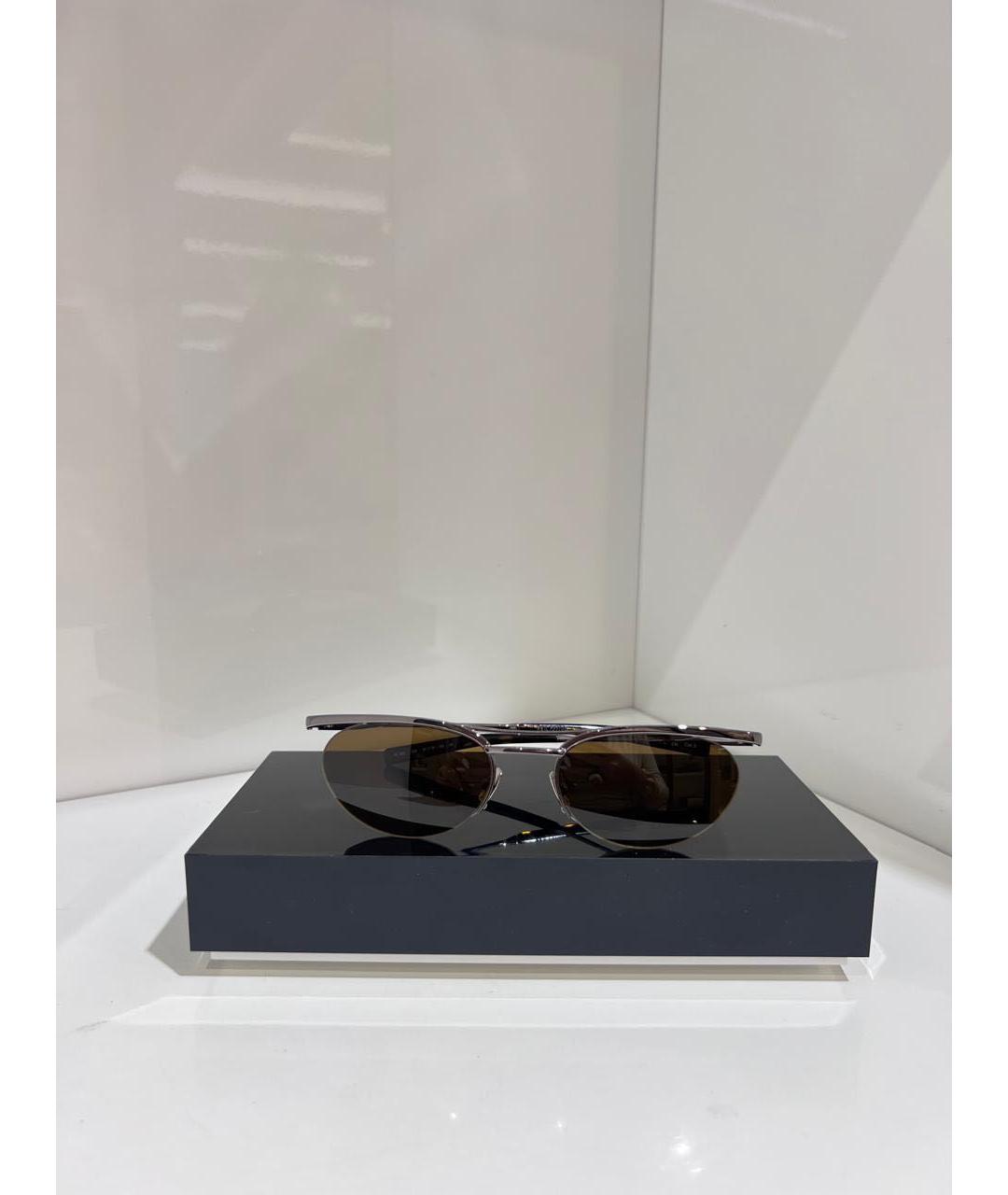 SAINT LAURENT Серебряные металлические солнцезащитные очки, фото 2