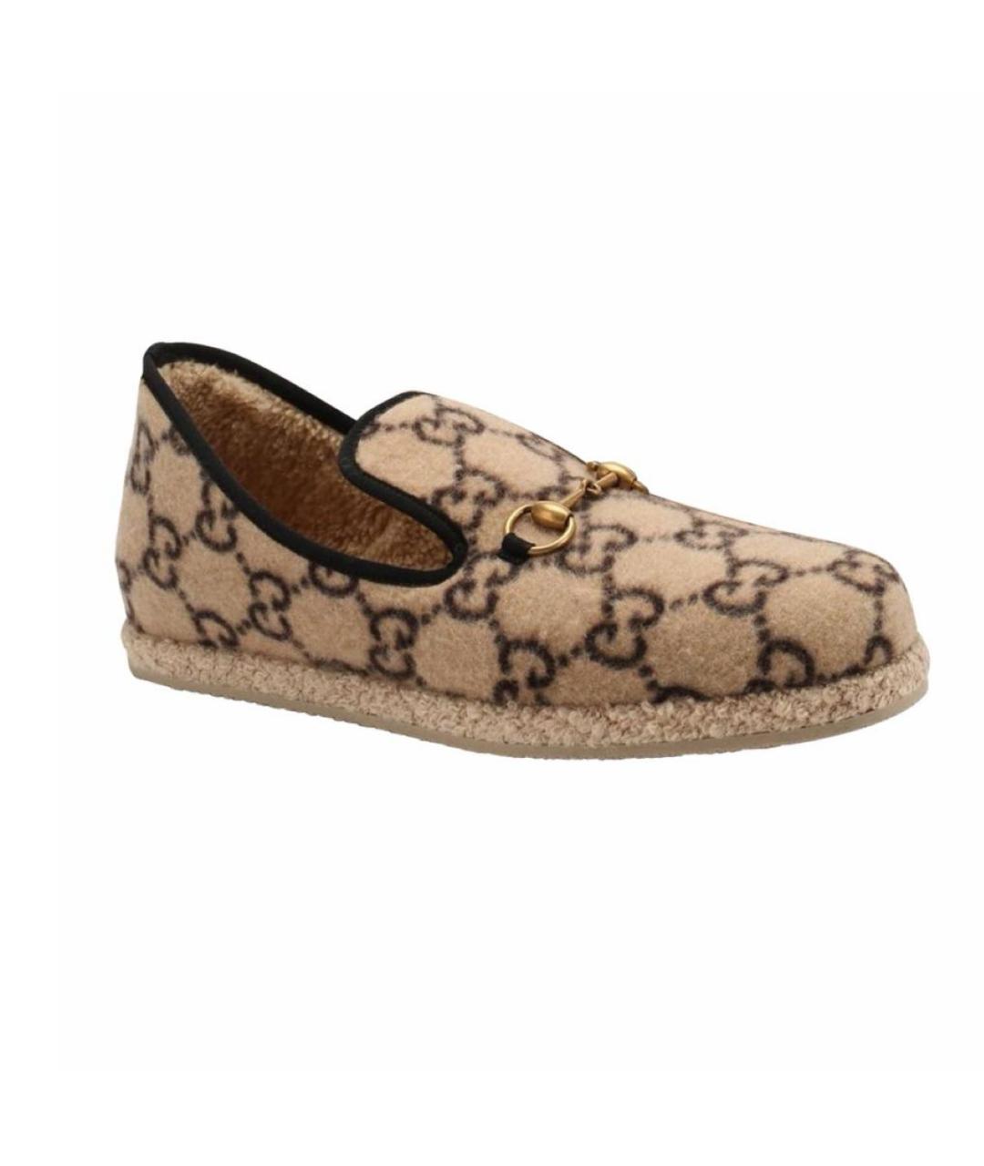 GUCCI Бежевые мокасины, фото 8