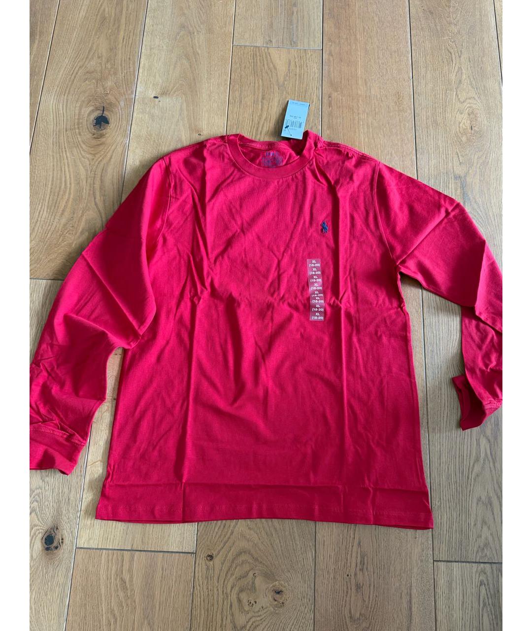 POLO RALPH LAUREN Красная хлопковая детская футболка, фото 5