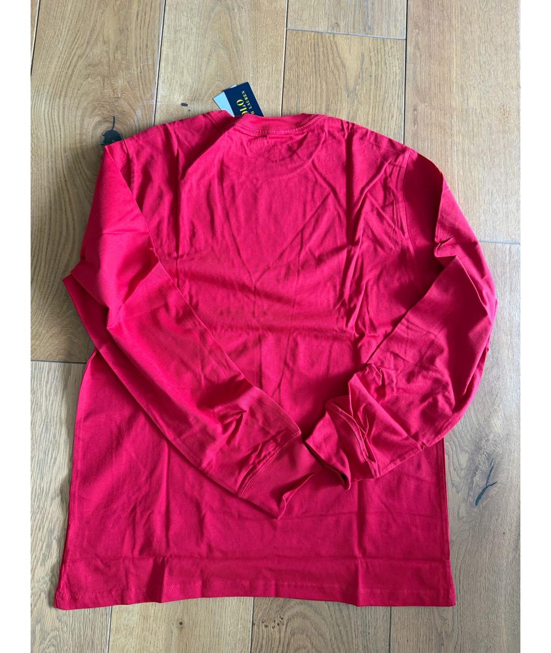 POLO RALPH LAUREN Красная хлопковая детская футболка, фото 2