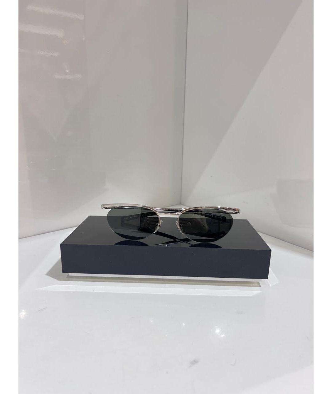 SAINT LAURENT Серебряные металлические солнцезащитные очки, фото 2