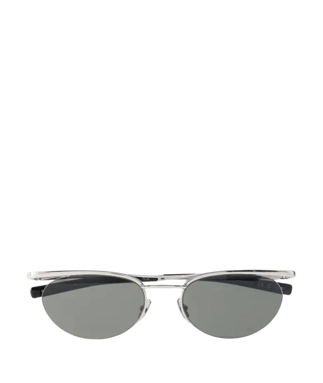 SAINT LAURENT Серебряные металлические солнцезащитные очки, фото 1