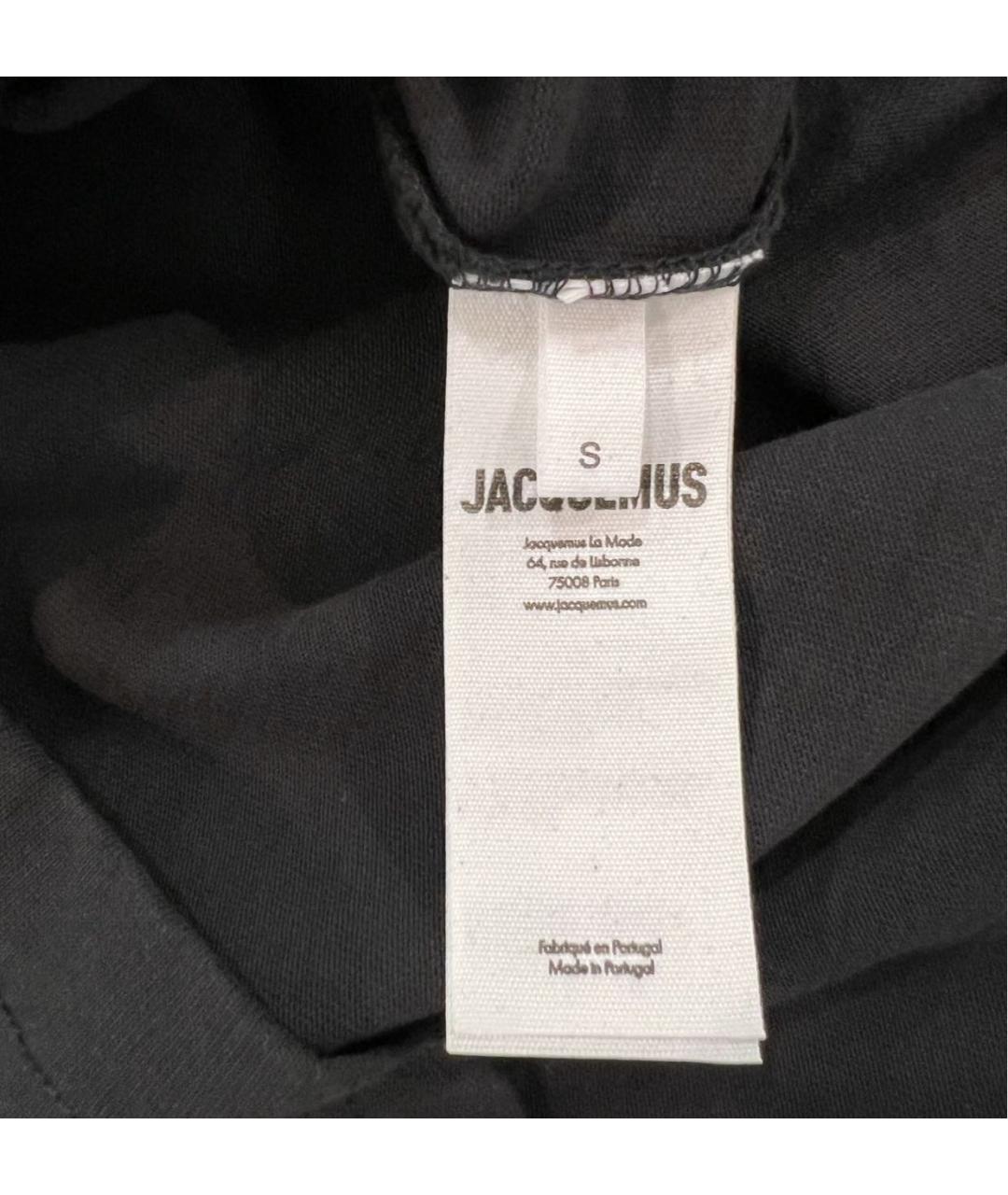 JACQUEMUS Темно-синяя хлопковая футболка, фото 5