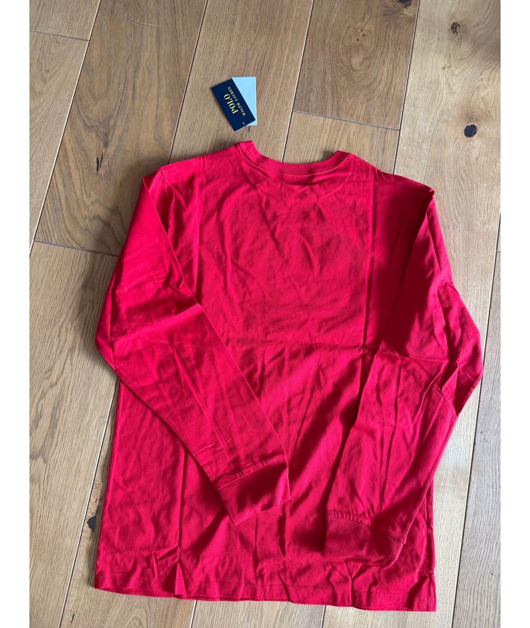 POLO RALPH LAUREN Красная хлопковая детская футболка, фото 2