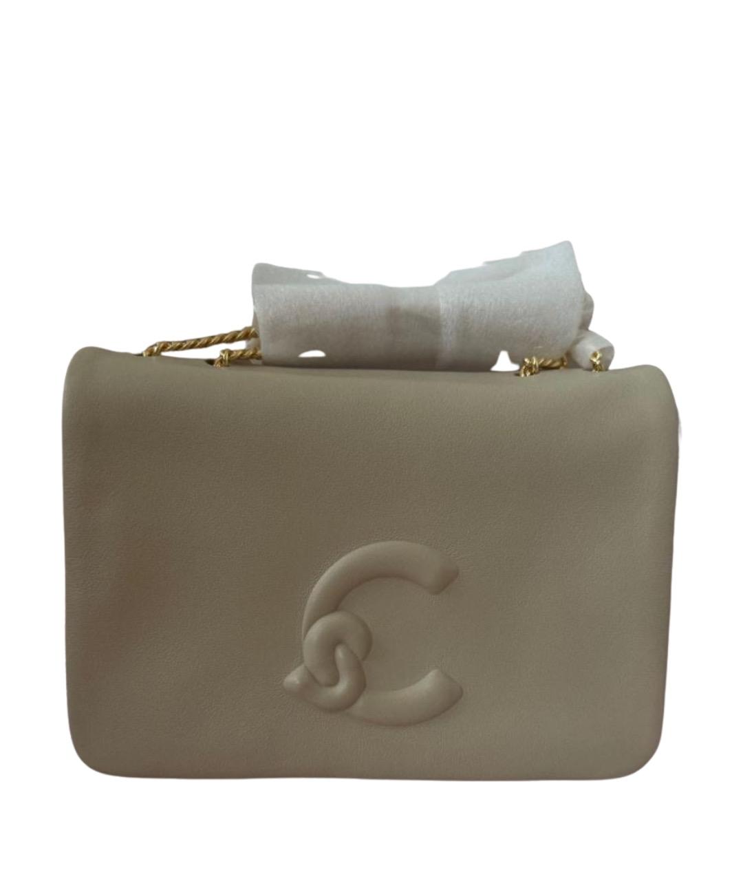 COCCINELLE Бежевая кожаная сумка через плечо, фото 1