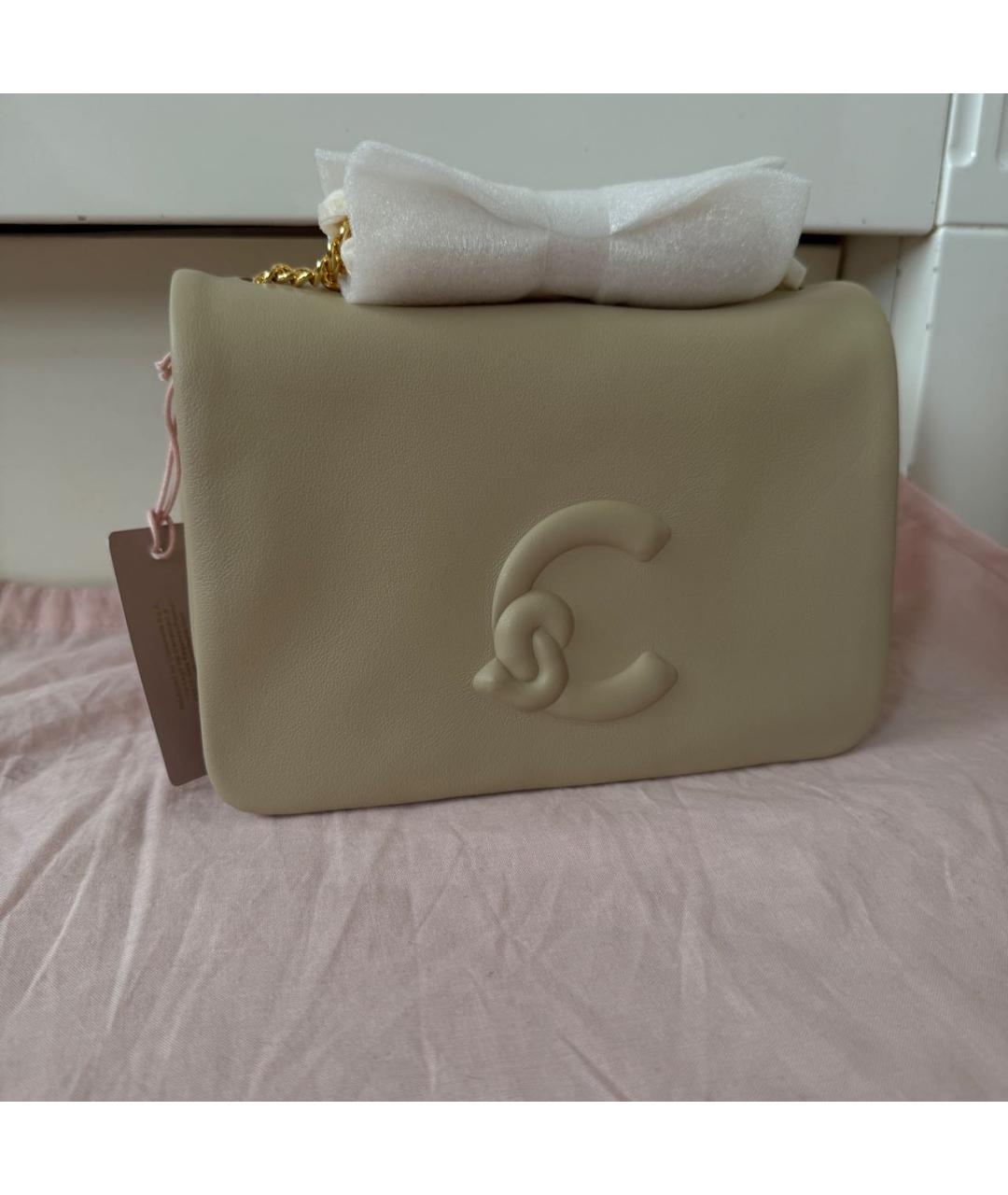 COCCINELLE Бежевая кожаная сумка через плечо, фото 7