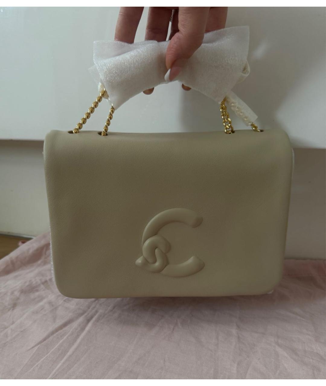 COCCINELLE Бежевая кожаная сумка через плечо, фото 5