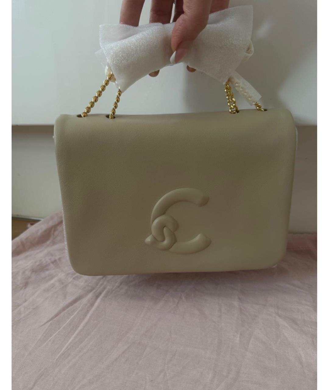 COCCINELLE Бежевая кожаная сумка через плечо, фото 6