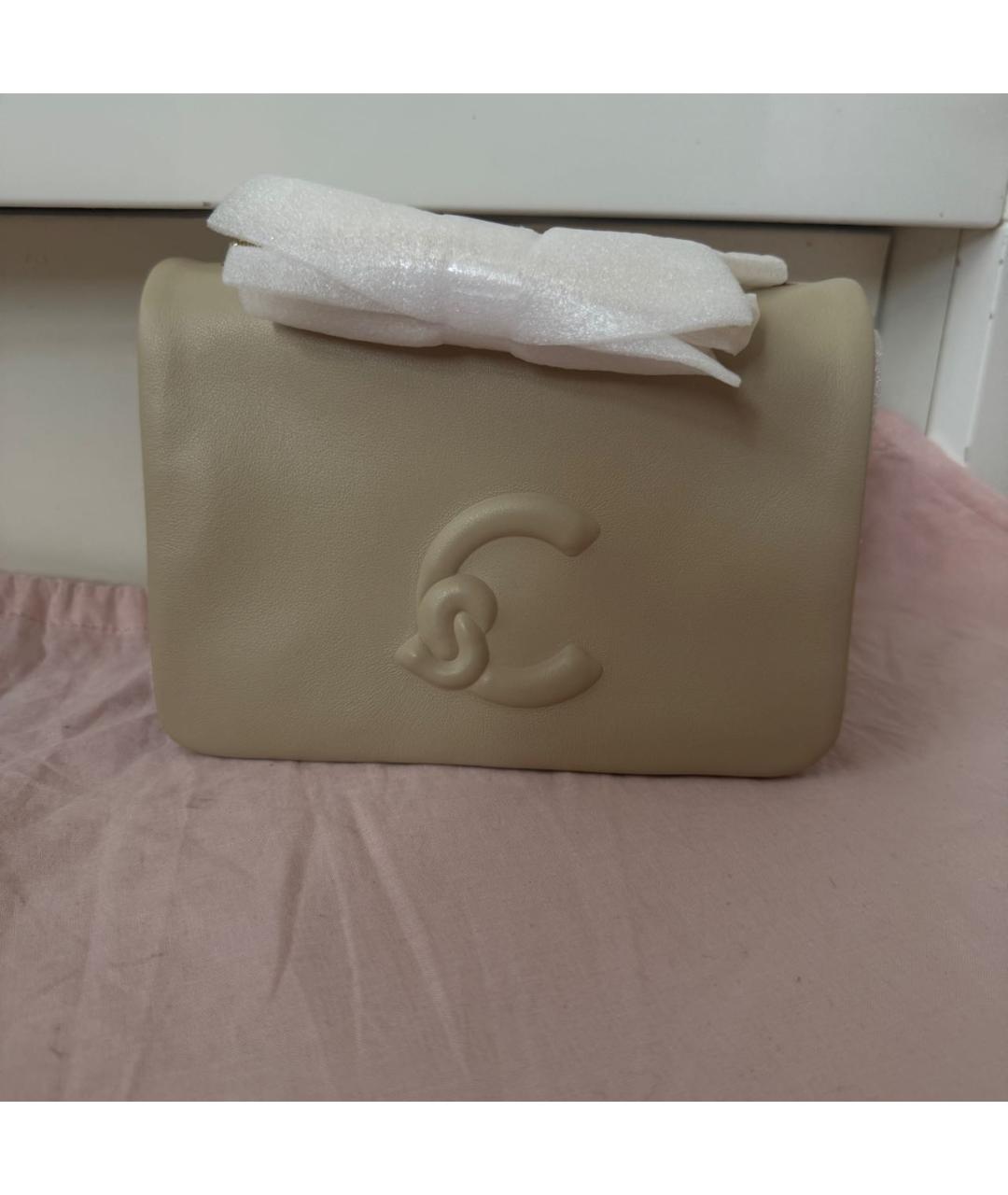 COCCINELLE Бежевая кожаная сумка через плечо, фото 8