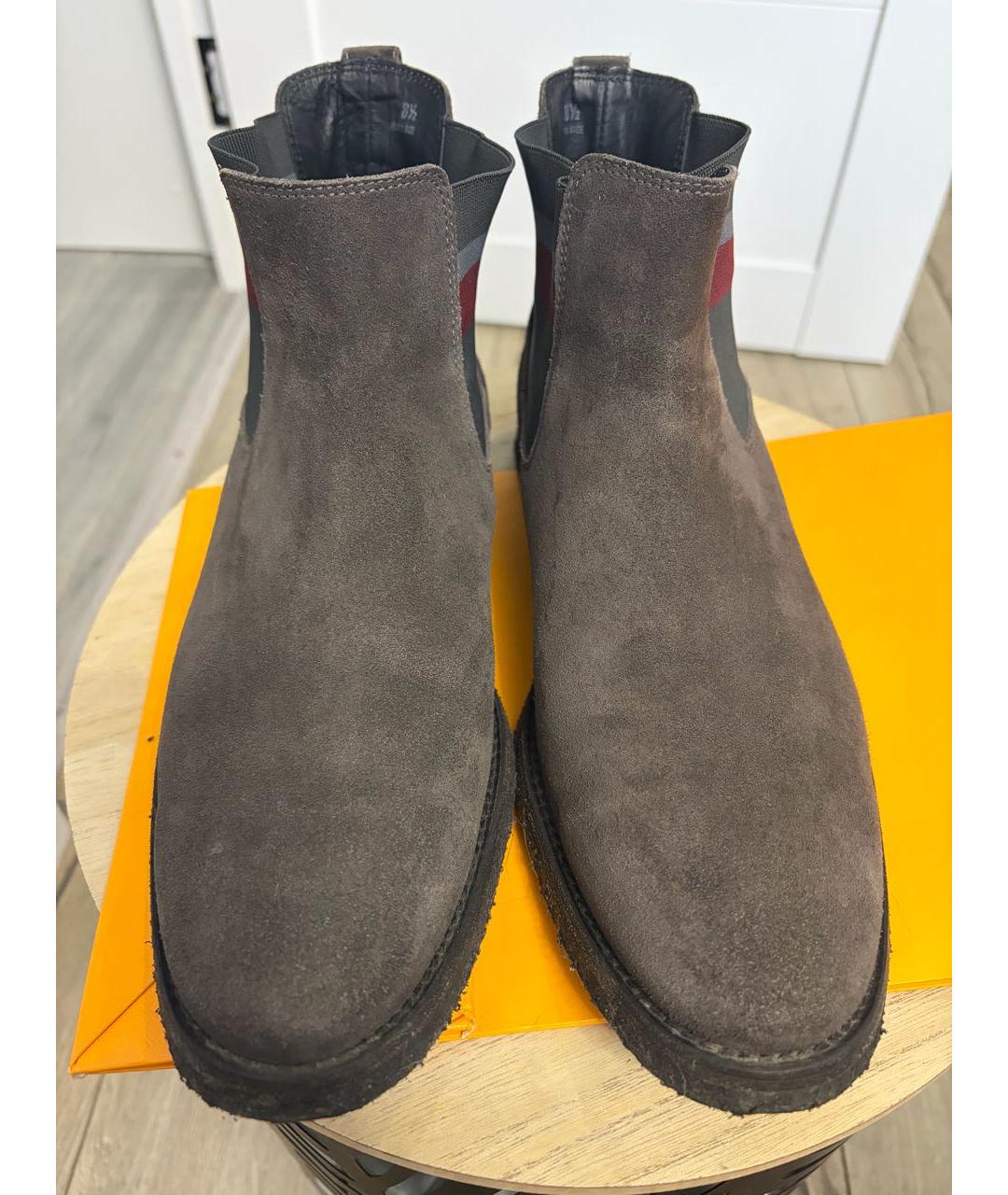 TOD'S Коричневые замшевые высокие ботинки, фото 2