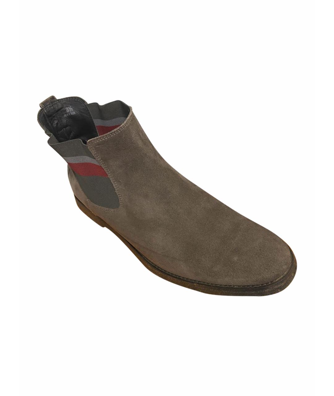 TOD'S Коричневые замшевые высокие ботинки, фото 1