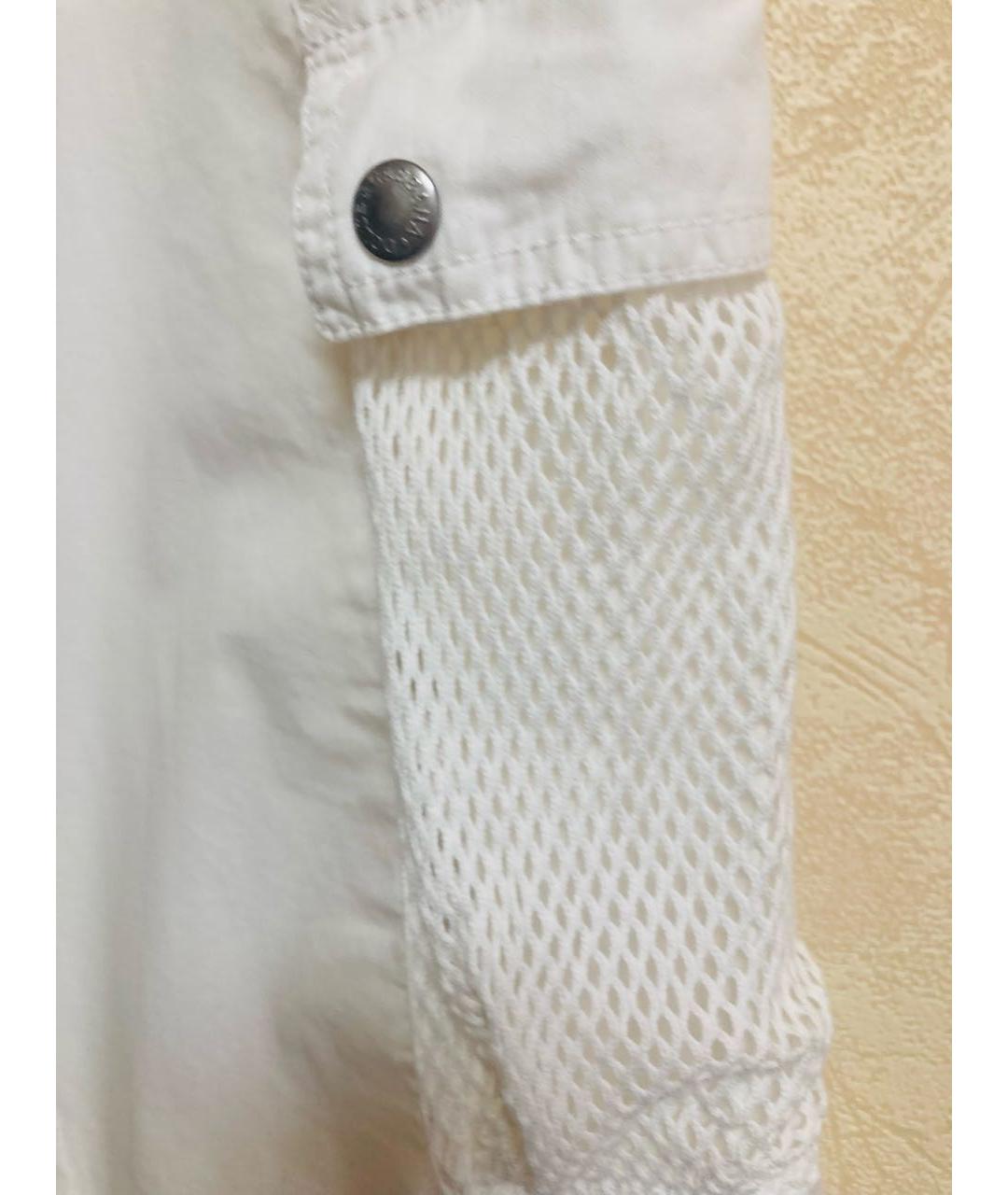 DOLCE&GABBANA Белые хлопковые прямые брюки, фото 3