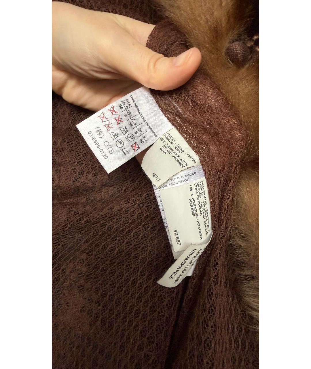 SPORTMAX Коричневый меховой жакет/пиджак, фото 4