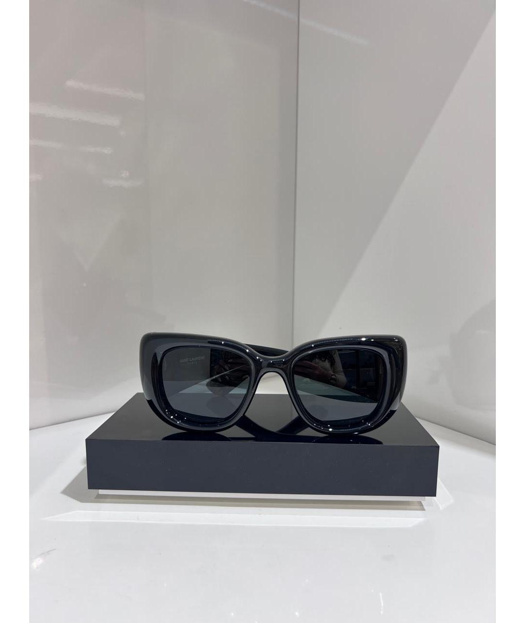 SAINT LAURENT Черные пластиковые солнцезащитные очки, фото 2